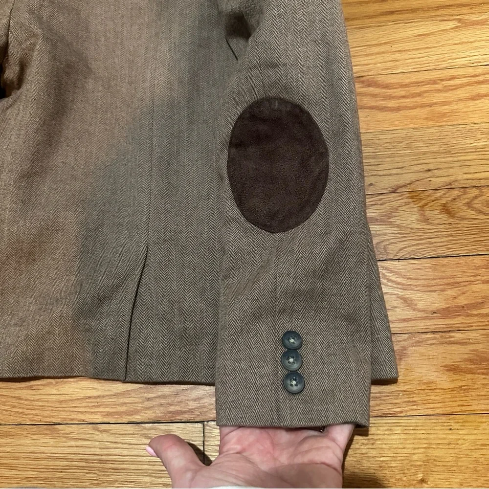 Janie And‎ Jack Boys Brown Herringbone Lined Blazer 6